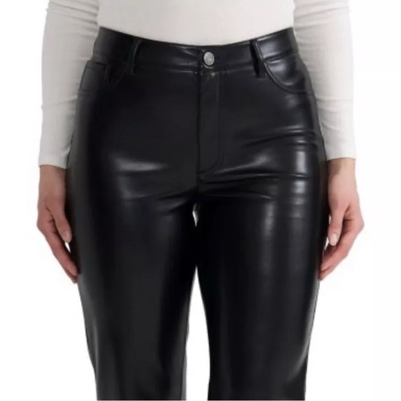 Joie LIMITED EDITION Faux Leather Pants Black JEI0000 Size 6 - Picture 3 of 16